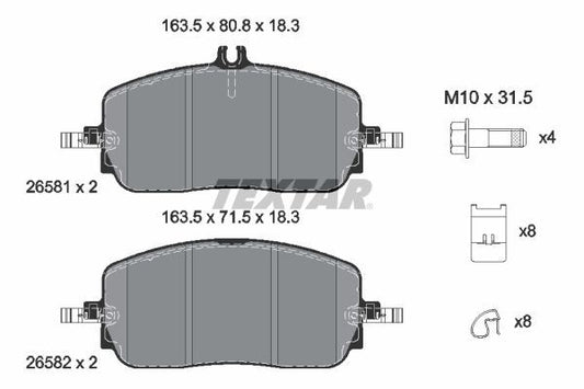 000 420 24 04 ZIMMERMANN BRAKE PADS FRONT GLC NEW 3
