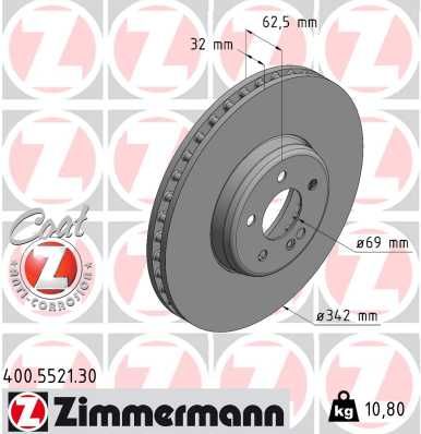 000 421 28 12 BOSCH BRAKE DISC FRONT GLC 342mm - 5521