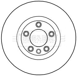 7P6 615 301A BORG BRAKE DISC LHF TOUAREG - 3247 #
