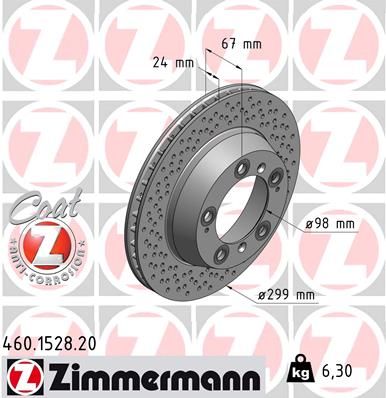 460.1528.20 ZIMMERMANN REAR DISC 986/987 Porsche  1528