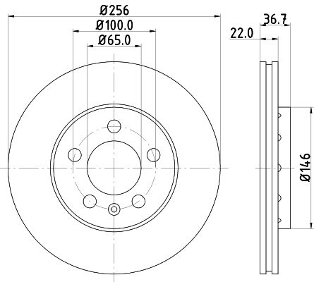1J0 615 301D BRAKE DISC 1.6 A3/GOLF IV - 1233