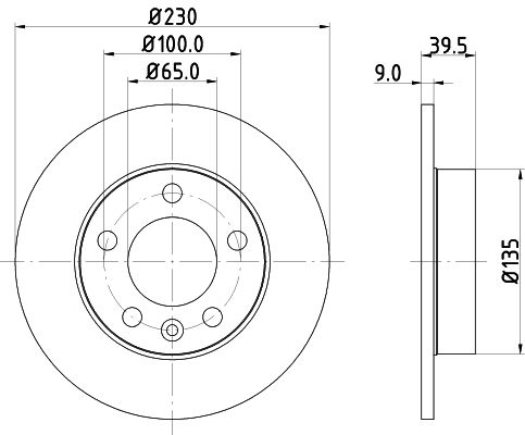 1J0 615 601 BRAKE DISC REAR GOLF 4 - 1236