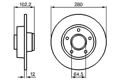 430.2608.00 BOSCH BRAKE DISC RENAULT - 2608 #