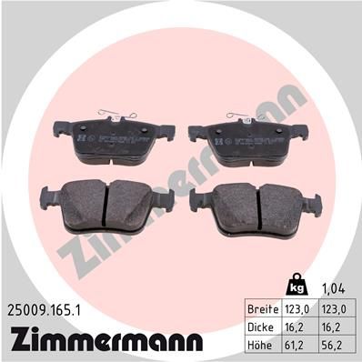 25009.165.1 BOSCH BRAKE PADS REAR #