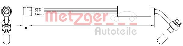 5WA 611 775 METZGER HOSE BRAKE REAR #