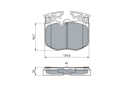 4897.2 BOSCH BRAKE PADS FRONT X3G