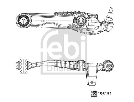 LR141990 FEBI BILSTEIN CONTROL ARM REAR LWR RHF - 196151 #
