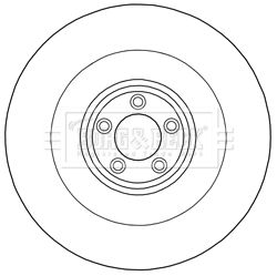 C2P10564 BORG BRAKE DISC FRONT RH- ALCON BRAKE VENTED SLIGHT RUST