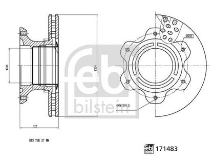 905 420 00 72 FEBI BILSTEIN BRAKE DISC REAR SPRINTER #