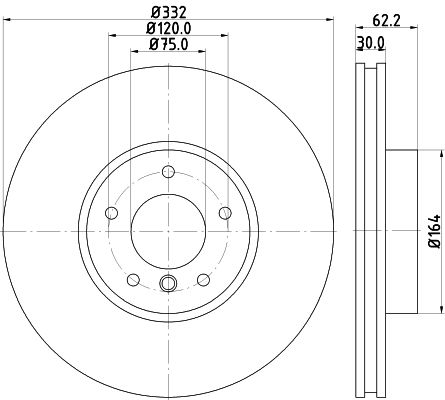 34 11 6 793245 BRAKE DISC FRONT 332MM X5 E70 - 3447