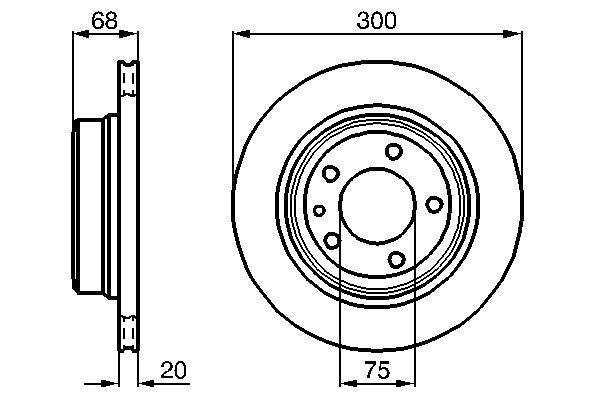 34 21 1 163138 BRAKE DISC REAR  VENTED 7'S