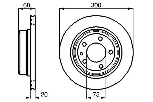 34 21 1 163138 BRAKE DISC REAR  VENTED 7'S