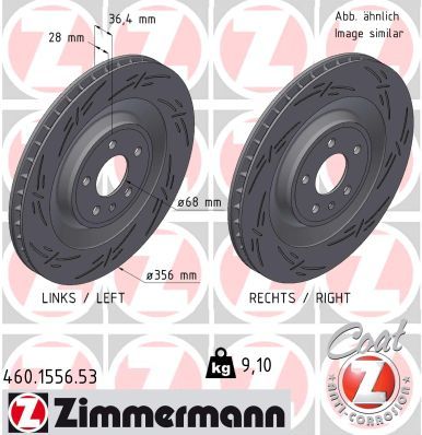 95B 615 601D ZIMMERMANN BRAKE DISC REAR MACAN - 1556 #