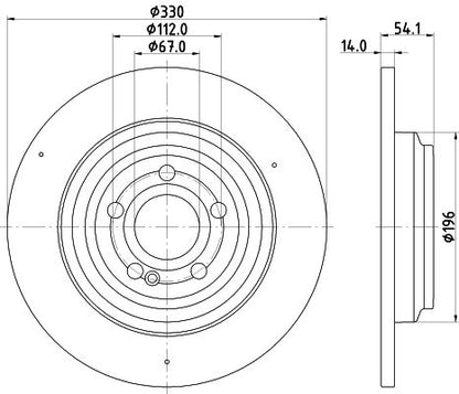 180.3034.20 HELLA BRAKE DISC REAR CIT/PUG Van DISPATCH/EXPERT  - 3034