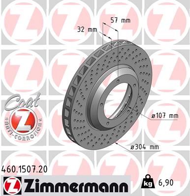 460.1507.20 BRAKE DISC LH FR CARRERA 981