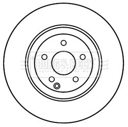 221 421 10 12 BORG BRAKE DISC FRONT S350 335MM - 3659