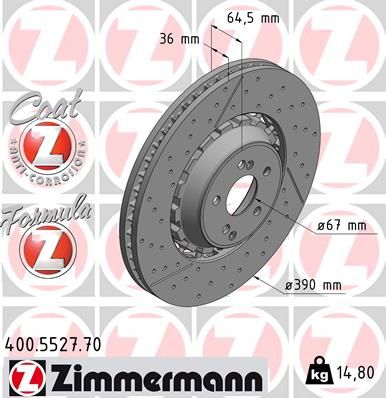 222 421 26 12 FRONT BRAKE DISC S-COUPE 63AMG