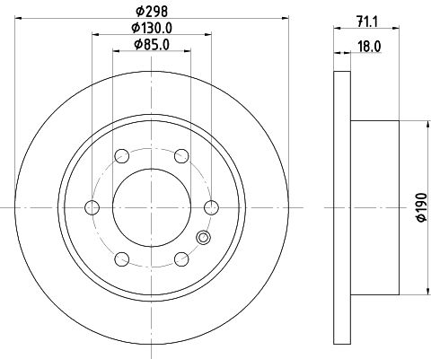 910 423 02 00 HELLA BRAKE DISCS REAR SPRINTER - 5546+