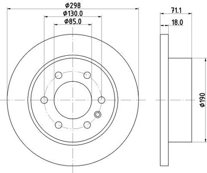 910 423 02 00 HELLA BRAKE DISCS REAR SPRINTER - 5546+