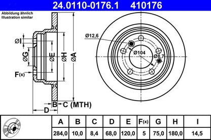 34 21 1 152221 REAR DISC 1255