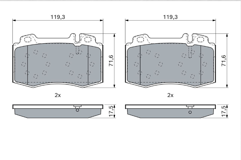4990.2 BOSCH BRAKE PADS  MERC SPORT E211 #