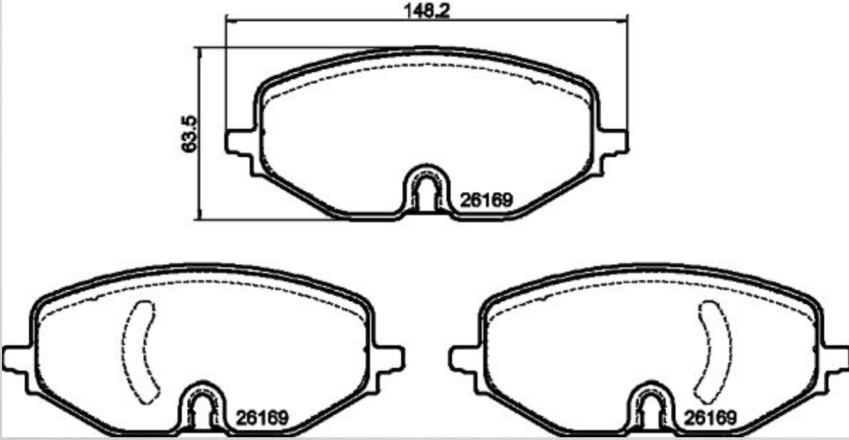 2643.2 HELLA BRAKE PADS FRONT