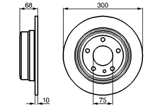 34 21 1 157781 BOSCH BRAKE DISC REAR  1262  7SERIES SOLID