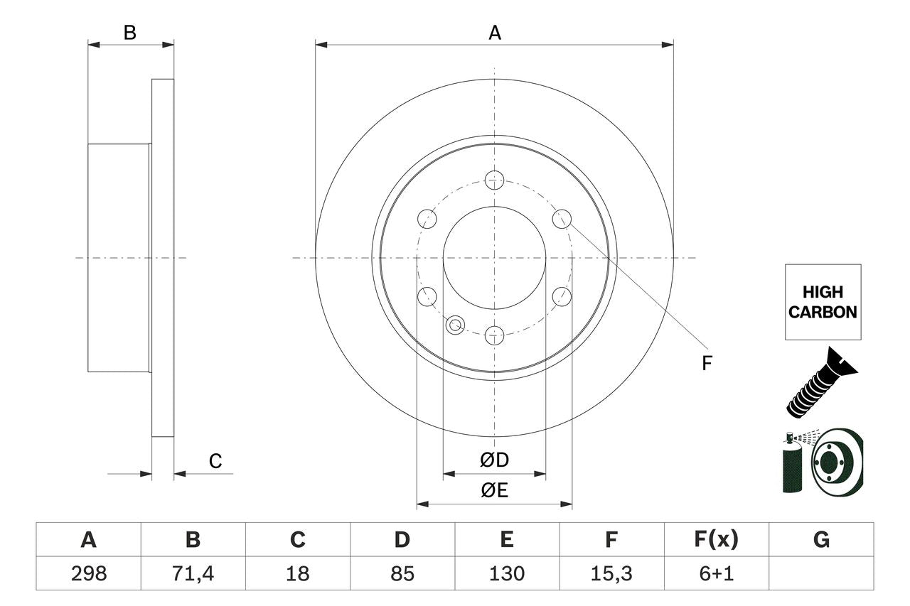 910 423 02 00 BOSCH BRAKE DISCS REAR SPRINTER - 5546