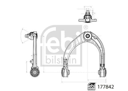 LR113268 FEBI BILSTEIN CONTROL ARM UPPER DISCO5 LHF #