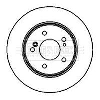 210 423 04 12 BORG BRAKE DISC REAR 124/210/208 - 1412 #