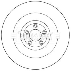 C2P10565 BORG BRAKE DISC FRONT LH - ALCON BRAKE