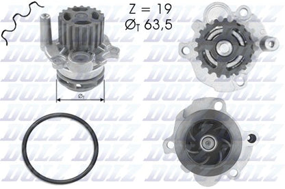 038 121 011D DOLZ WATER PUMP 1.9TDI+S3