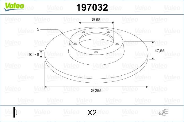 4B0 615 601B VALEO BRAKE DISC REAR  3323 ALLROAD