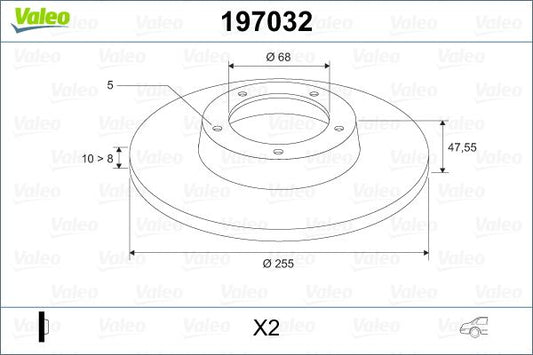 4B0 615 601B VALEO BRAKE DISC REAR  3323 ALLROAD
