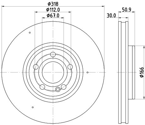 247 421 07 12 HELLA BRAKE DISC MERC #