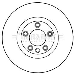 7P6 615 302A BORG BRAKE DISC RHF TOUAREG - 3248 #