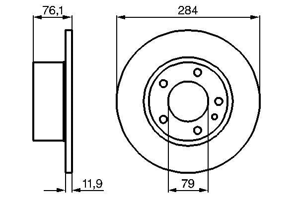 34 11 1 151632 BOSCH BRAKE DISC FRONT 1251 - ZIMMERMAN