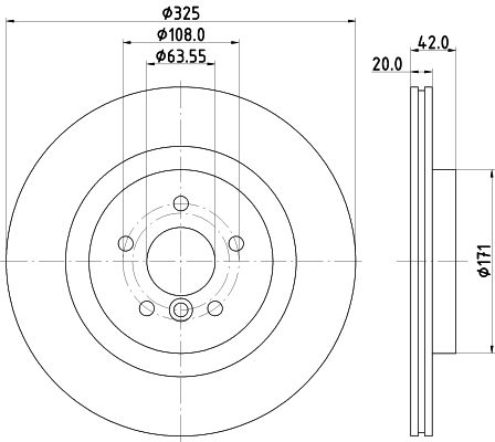 T4N1744 HELLA BRAKE DISC REAR  2271