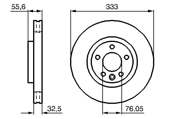 7H0 615 301F BRAKE DISC FRONT 333MM 3231