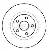 C2C41250 BORG BRAKE DISC FRONT XK8 / XJ8 325MM #