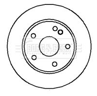 163 421 01 12 BORG BRAKE DISC REAR W163 3604
