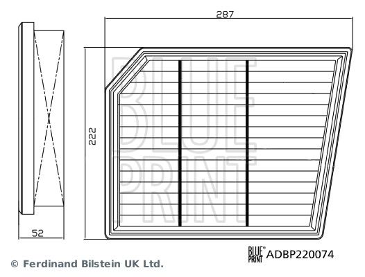 13 71 8 480400 BLUEPRINT AIR FILTER ELEMENT - ADBP220074 #