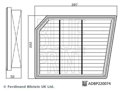 13 71 8 480400 BLUEPRINT AIR FILTER ELEMENT - ADBP220074 #