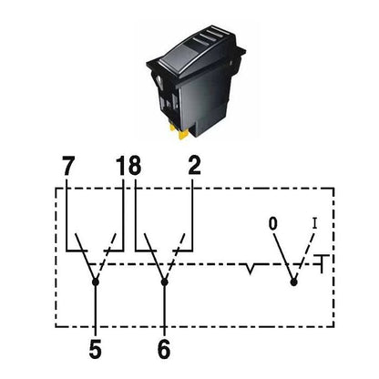 521 111 SWF ROCKER SWITCH 2 POSITION 24V